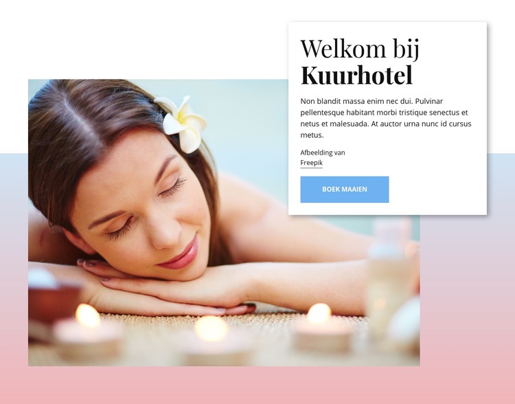 Welkom bij het spahotel CSS-sjabloon