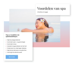 Gezondheidsvoordelen Van Spa - Aangepast Websitemodel