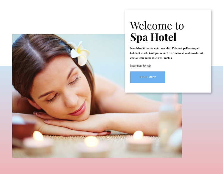 Welcome to spa hotel One Page Template