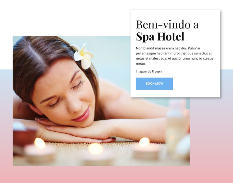 Bem-vindo ao hotel spa Modelo HTML