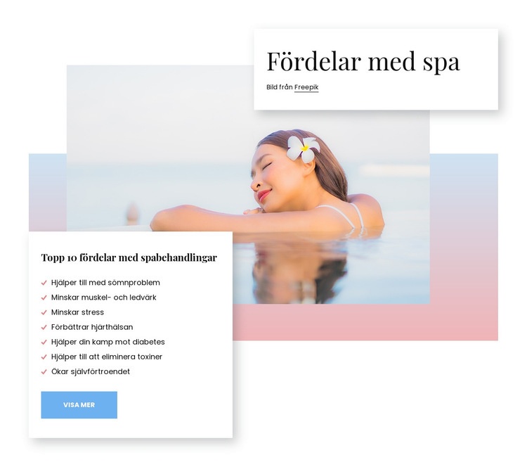 Hälsofördelar med spa HTML-mall