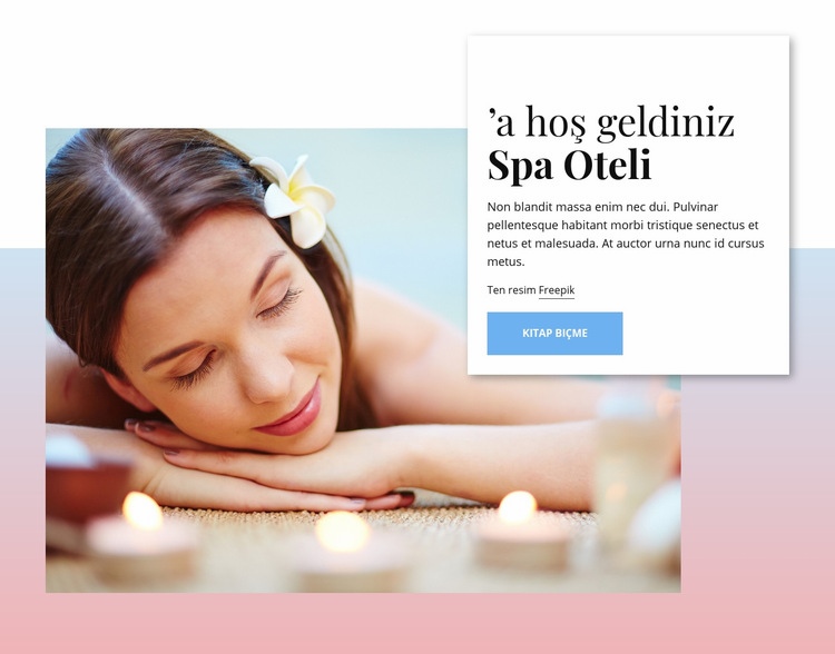 Spa oteline hoş geldiniz Açılış sayfası