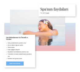 Kaplıcanın Sağlık Yararları Tek Sayfalı Web Sitesi
