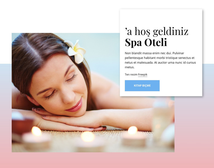 Spa oteline hoş geldiniz HTML Şablonu