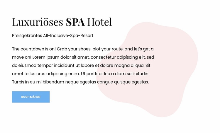 Boutique Hotel und Spa Website Builder-Vorlagen