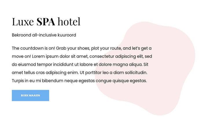 Boetiekhotel en spa Website ontwerp