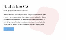 Hotel Boutique E Spa - Modelo De Maquete De Página Web
