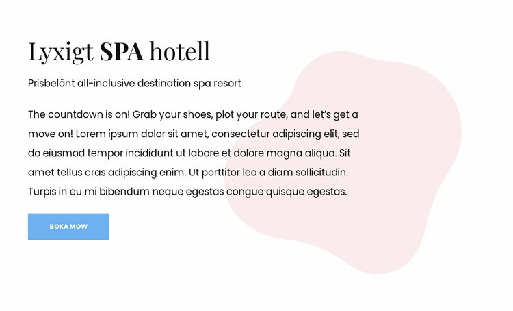 Boutiquehotell och spa CSS -mall