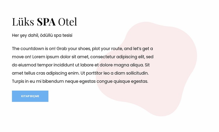 Butik otel ve spa Web Sitesi Mockup'ı