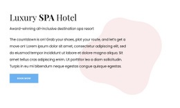 Boutique Hotel And Spa - Web Page Design