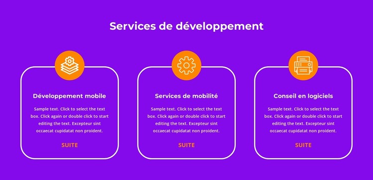 Service de production Modèle HTML