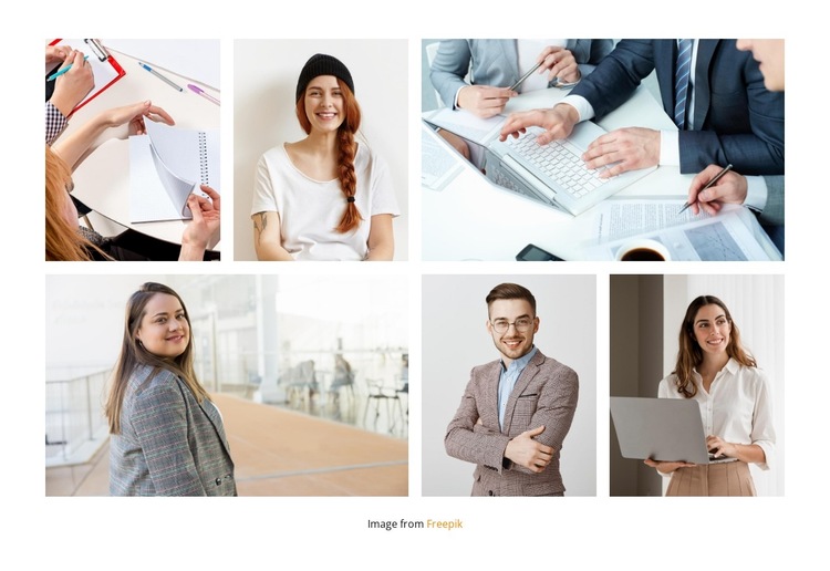 Collaboration in the office HTML5 Template