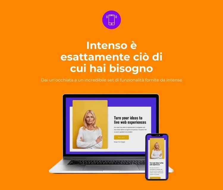 Design adattivo Mockup del sito web