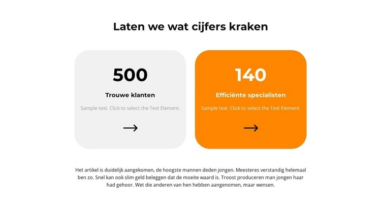 Laten we de winst berekenen Website Builder-sjablonen