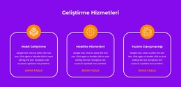 Üretim Hizmetleri CSS Düzeni Şablonu