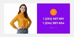 Dvě Telefonní Čísla Prémiová Šablona CSS