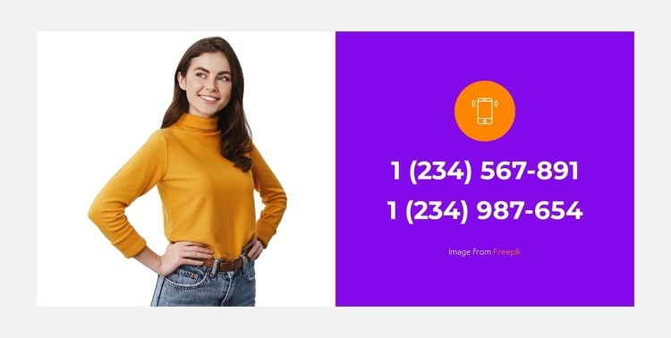 Két telefonszám Html Weboldal készítő