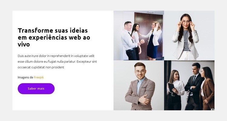 Trabalho em grupo ativo Modelos de construtor de sites