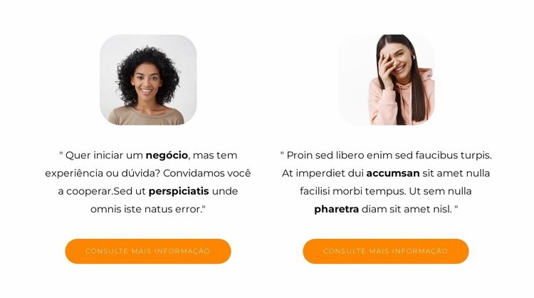 Duas revisões de estudo Design do site