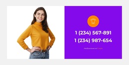 Два Телефонных Номера – Простой Шаблон Сайта