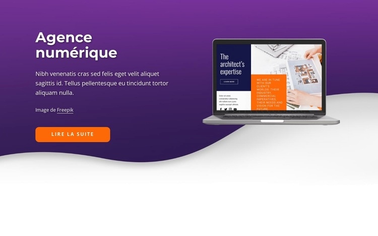 Agence de marketing d'applications mobiles Maquette de site Web