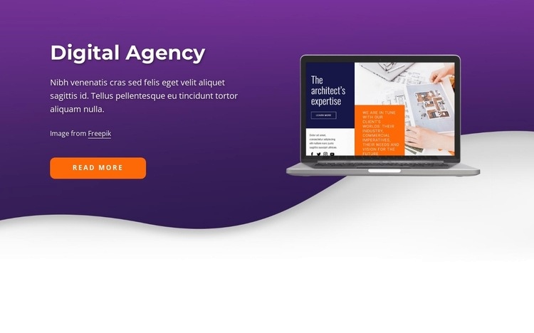 Mobile app marketing agency Homepage Design