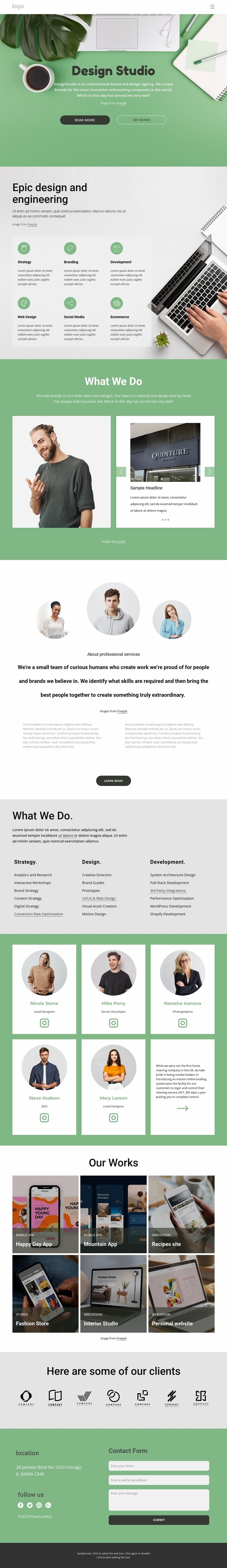 The full-service digital marketing agency. Homepage Design