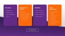 Oszlopok Szövegekkel – Céloldal