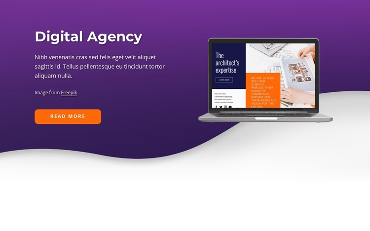 Mobile app marketing agency One Page Template