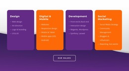 Columns With Texts - Free Website Mockup