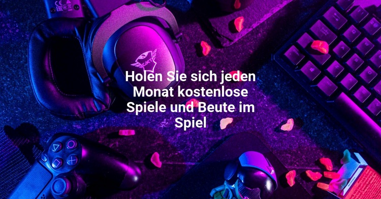 Gratis Spiele Eine Seitenvorlage