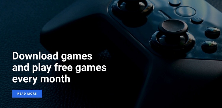 Play free games Homepage Design
