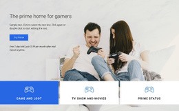 The prime home for gamers - Html Code Example by Nicepage