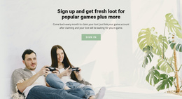 Popular Games - Website Design Template