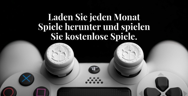 Spiele herunterladen und kostenlos spielen Eine Seitenvorlage