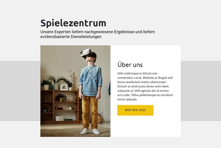 Spielezentrum Website Builder-Vorlagen