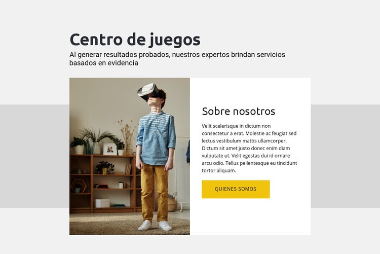 Centro de juegos Creador de sitios web HTML