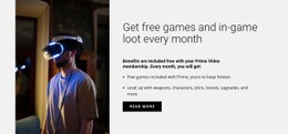 Get free games - Html Code Example by Nicepage