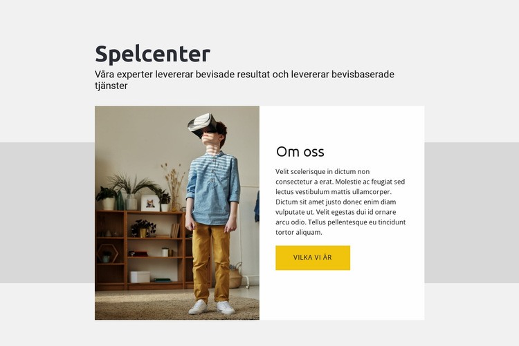 Spelcenter Hemsidedesign