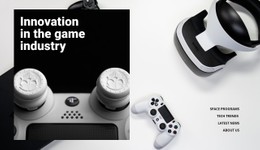 Innovation In Games Industry Free CSS Website