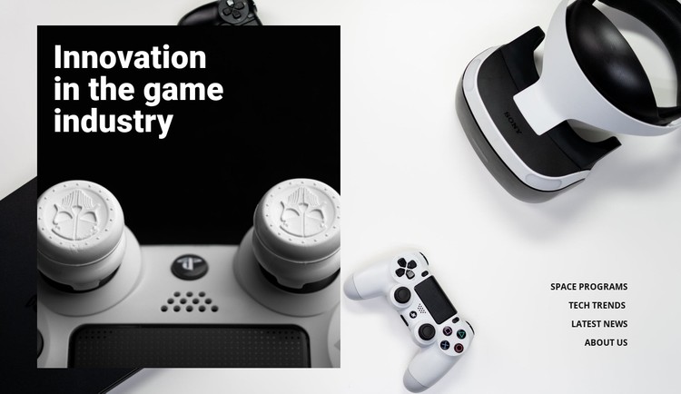 Innovation in games industry CSS Template