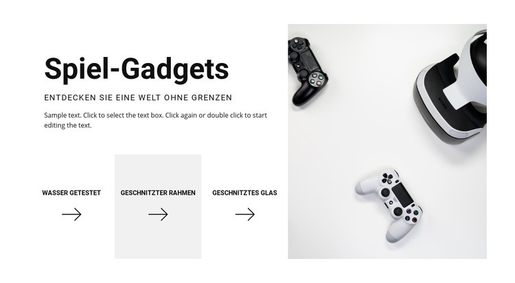 Neue Spielgeräte HTML5-Vorlage