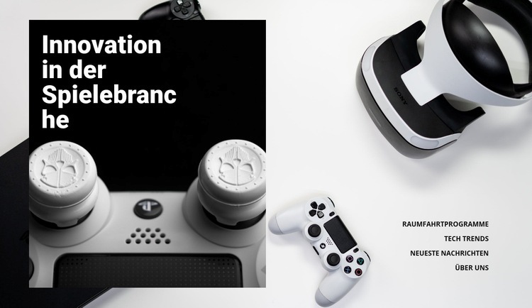 Innovation in der Spieleindustrie Website design