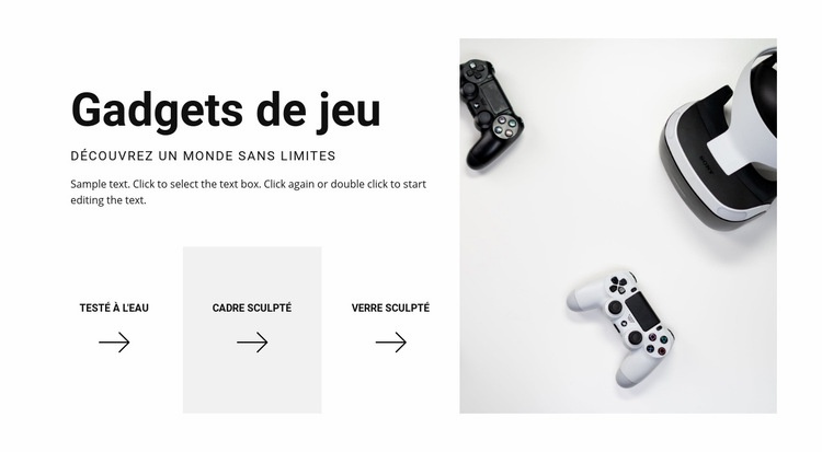 Nouveaux gadgets de jeu Modèle d'une page