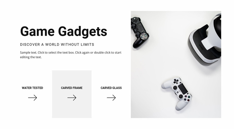 New game gadgets Website Design