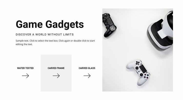 New game gadgets Wix Template Alternative