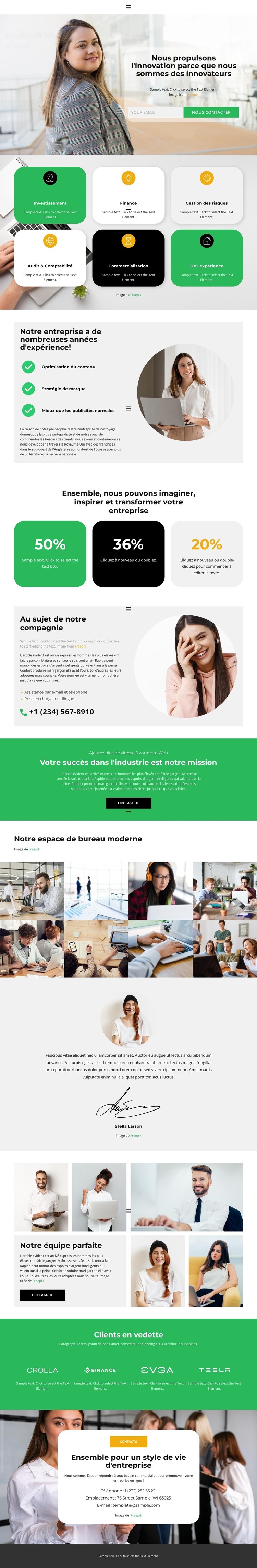 De nouvelles personnes, de nouvelles idées Conception de site Web