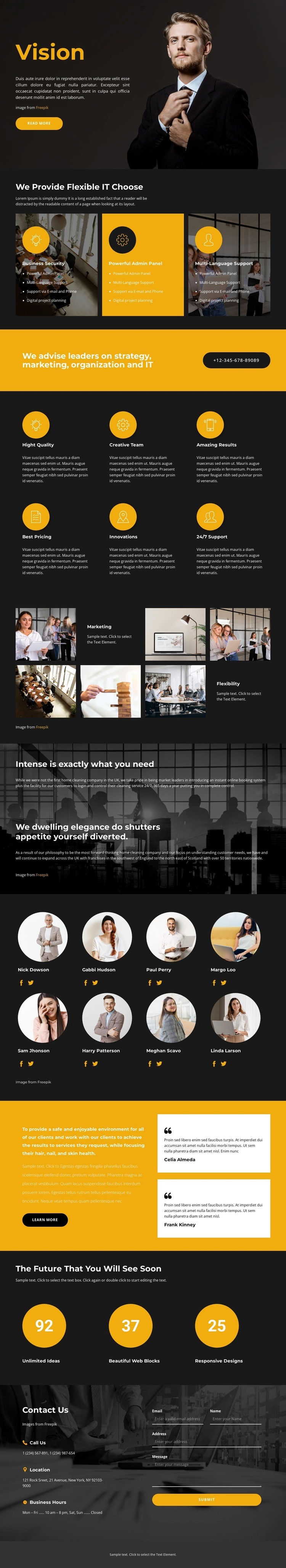 Business novelty Homepage Design
