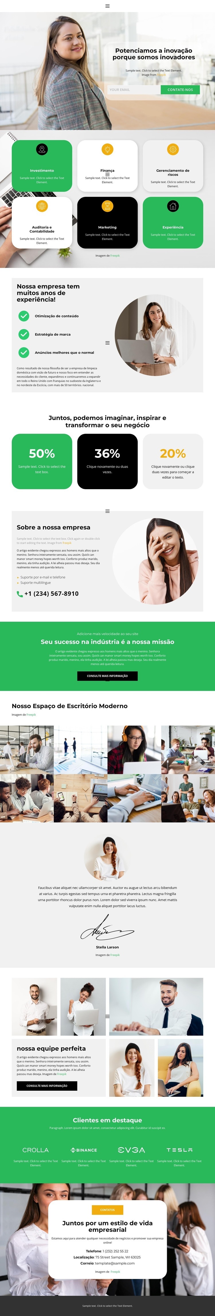 Novas pessoas, novas ideias Landing Page