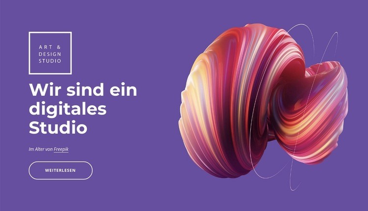 Digitales Marketing und digitale Produktionen Eine Seitenvorlage